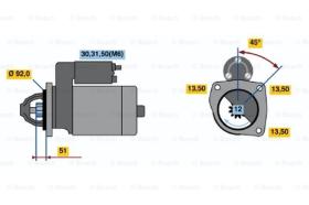 BOSCH 0001231004 - MOTOR DE ARRANQUE