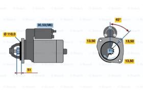 BOSCH 0001231013 - MOTOR DE ARRANQUE