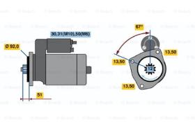 BOSCH 0001330004 - MOTOR DE ARRANQUE