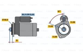 BOSCH 0001330007 - MOTOR DE ARRANQUE