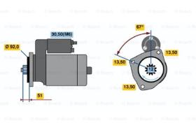 BOSCH 0001330008 - MOTOR DE ARRANQUE