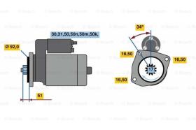 BOSCH 0001340502 - MOTOR DE ARRANQUE