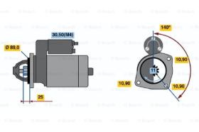 BOSCH 0001362301 - MOTOR DE ARRANQUE