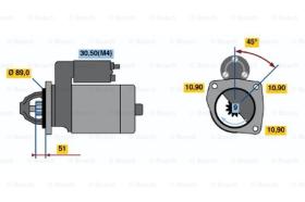 BOSCH 0001368069 - MOTOR DE ARRANQUE