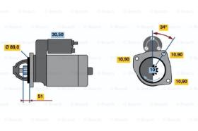 BOSCH 0001368073 - MOTOR DE ARRANQUE