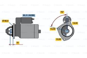 BOSCH 0001371012 - MOTOR DE ARRANQUE