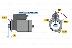 BOSCH 0001330016 - MOTOR DE ARRANQUE