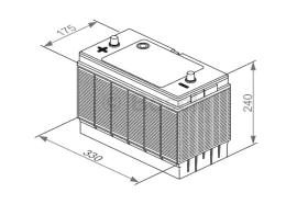 BOSCH 0092L40330 - BATERIA 12V 105AH 750A 9 330X175X24