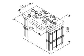 BOSCH 0092T30410 - BATERIA 12 V 125AH 720A +1 349X175X