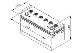 BOSCH 0092T30710 - BATERIA DE ARRANQUE PB