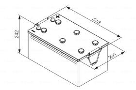 BOSCH 0092T30810 - BATERIA DE ARRANQUE PB