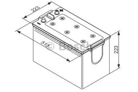 BOSCH 0092TE0770 - BATERIA 12V 190AH 1050A 3 513X223X2