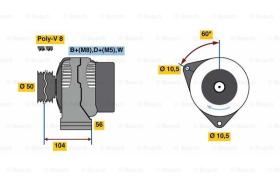 BOSCH 0124515191 - ALTERNADOR