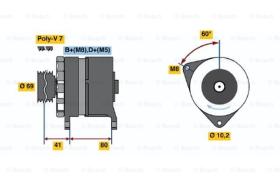 BOSCH 0120468024 - ALTERNADOR