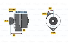 BOSCH 0120468049 - ALTERNADOR