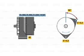 BOSCH 0120468142 - ALTERNADOR