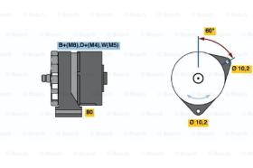 BOSCH 0120468155 - ALTERNADOR