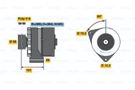 BOSCH 0120469105 - ALTERNADOR