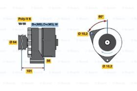 BOSCH 0120469857 - ALTERNADOR