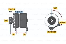 BOSCH 0120488274 - ALTERNADOR