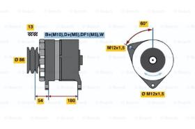 BOSCH 0120689556 - ALTERNADOR