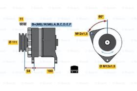 BOSCH 0121600518 - ALTERNADOR