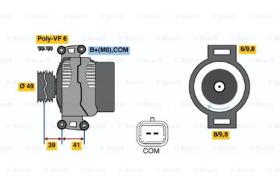 BOSCH 0121615010 - ALTERNADOR