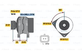 BOSCH 0121715001 - ALTERNADOR