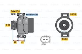 BOSCH 0121715012 - ALTERNADOR