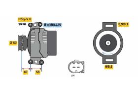 BOSCH 0121813001 - ALTERNADOR