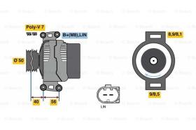 BOSCH 0121813002 - ALTERNADOR