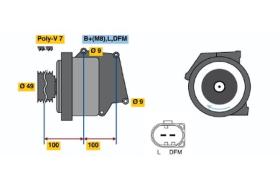 BOSCH 01220AA0D0 - ALTERNADOR