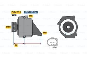 BOSCH 01220AA0R0 - ALTERNADOR