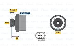 BOSCH 01220AA1H0 - ALTERNADOR