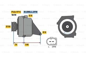 BOSCH 01220AA3R0 - ALTERNADOR