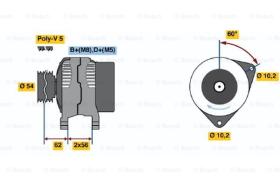 BOSCH 0123100003 - ALTERNADOR