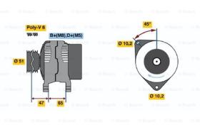 BOSCH 0123110007 - ALTERNADOR