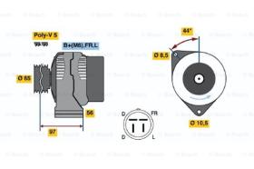 BOSCH 0123115014 - ALTERNADOR