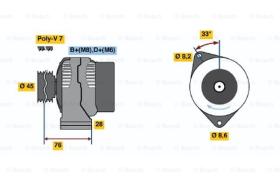 BOSCH 0123214002 - ALTERNADOR