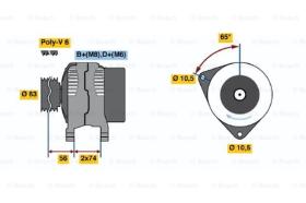 BOSCH 0123310006 - ALTERNADOR