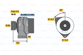 BOSCH 0123310011 - ALTERNADOR