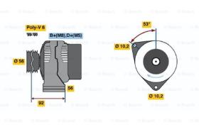 BOSCH 0123310013 - ALTERNADOR