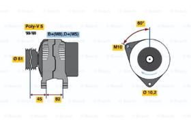 BOSCH 0123310022 - ALTERNADOR