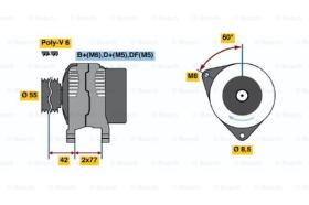 BOSCH 0123310054 - ALTERNADOR