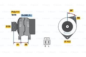 BOSCH 0123315015 - ALTERNADOR