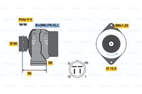 BOSCH 0123315020 - ALTERNADOR