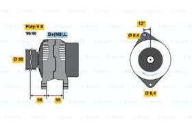 BOSCH 0123315021 - ALTERNADOR