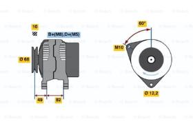 BOSCH 0123315500 - ALTERNADOR