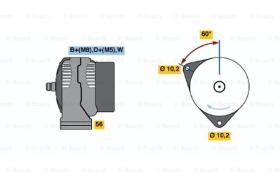 BOSCH 0123315501 - ALTERNADOR