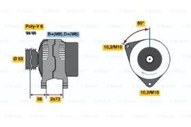 BOSCH 0123320012 - ALTERNADOR